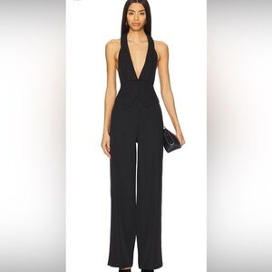 REVOLVE Black Halter Jumpsuit